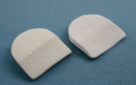Picture of Beveled Heel Pad 2-3/4 X 3-1/8 Inch, White, 1/4 Inch Thick White Orthopedic Felt, Without Adhesive22310B