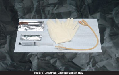 Picture of Indwelling Catheter Tray Bardia® Foley 18 Fr. 30 cc Balloon Silicone Coated Latex800318