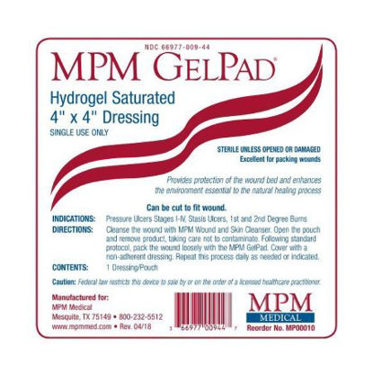 Picture of Hydrogel Dressing GelPad® 4 X 4 Inch Square SterileMP00010