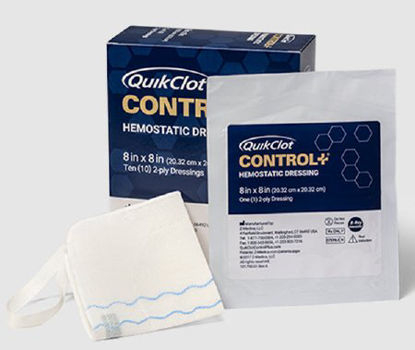 Picture of Hemostatic Dressing QuikClot Control+® 8 X 8 Inch 1 per Pack Individual Packet Kaolin Sterile4010