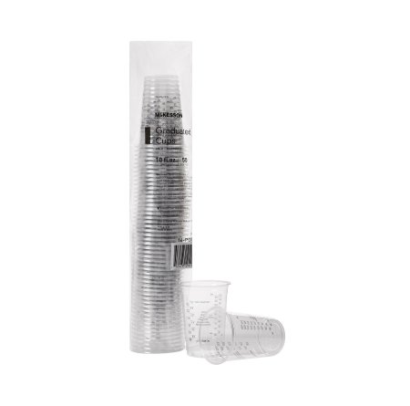 Picture of Graduated Drinking Cup McKesson 10 oz. Clear Polyethylene Disposable16-PDC10G