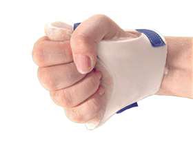 Picture of Palm Protector Splint Freedom® Palm Guard™ AliPlast™ / Foam / Fleece Left Hand Beige One Size Fits Most5871