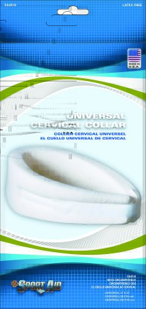 Picture of Cervical Collar Contoured / Medium-Firm Density Adult One Size Fits Most One-Piece 2-1/2 Inch Height 12 to 22 Inch Neck CircumferenceSA4518 NAT UN