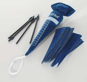 Picture of Hand Contracture Orthosis and Hygiene Kit Alimed® Carrot Shape Cotton / Plastic Left or Right Hand Blue One Size Fits Most52308