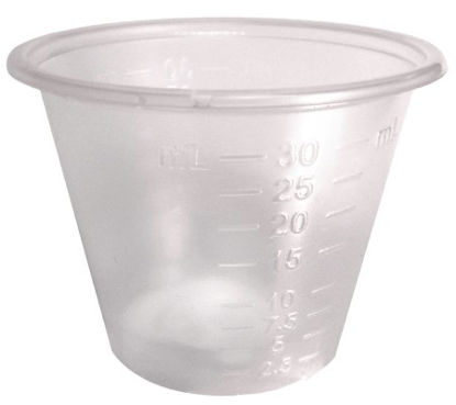 Picture of Graduated Medicine Cup Medegen 1 oz. Clear Plastic Disposable12301