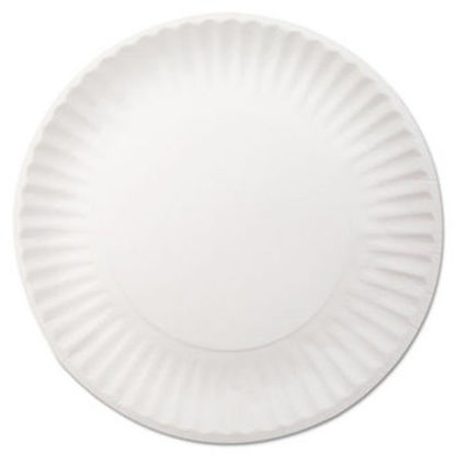 Picture of Plate Dixie® White Single Use Paper 9 Inch DiameterDXEWNP9OD