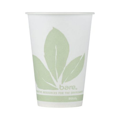Picture of Drinking Cup Bare® Eco-Forward® 7 oz. Leaf Print Wax Coated Paper DisposableR7BB-JD110