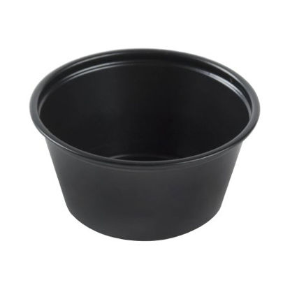 Picture of Souffle Cup Solo® 2 oz. Black Plastic DisposableP200BLK