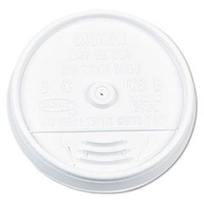 Picture of Drinking Cup Lid Dart® White, Plastic, Cold / Hot Applications16UL