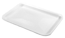 Picture of TRAY, FOOD POLYSTYRENE WHT 8.25"X5.75"X0.5" (125/PK 4PK/CS)1002S