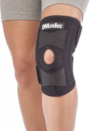 Picture of Knee Stabilizer Mueller® Self-Adjusting™ Knee Stabilizer One Size Fits Most Hook and Loop Strap Closure 14 to 20 Inch Above the Knee Circumference Left or Right Knee6463