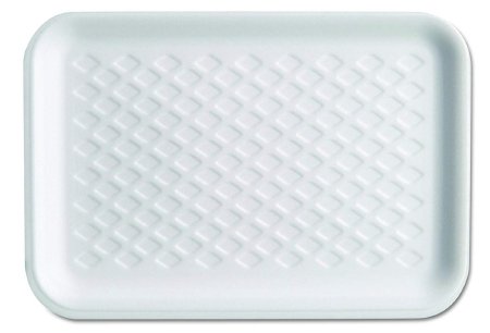 Picture of TRAY, FOOD POLYSTYRENE WHT 8.25"X5.75"X0.5" (125/PK 4PK/CS)W1002S