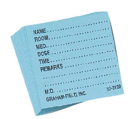 Picture of Medicine Card Grafco® 1 1/2 X 1 3/4 Inch, White3129 W