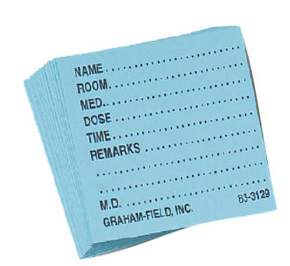 Picture of Medicine Card Grafco® 1 1/2 X 1 3/4 Inch, Blue3129 BL
