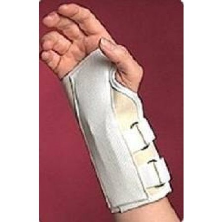 Picture of Cock-Up Wrist Brace Canvas / Flannel / Metal Right Hand White Large3957 WHI LGR