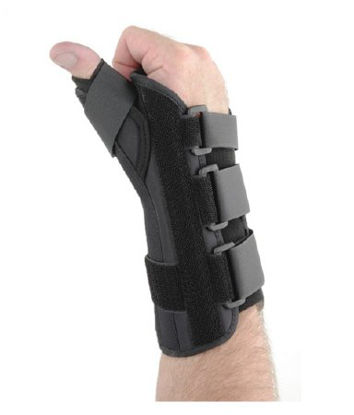 Picture of Thumb Splint FormFit® Thumb Spica Medium D-Ring / Hook and Loop Strap Closure Right Hand Black30504C