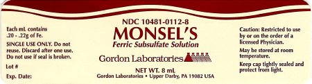 Picture of Monsel's Solution 8 mL10481-0112-08