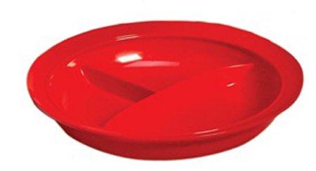 Picture of Partitioned Plate AliMed® Red Reusable Polycarbonate 8-1/4 Inch Diameter83192