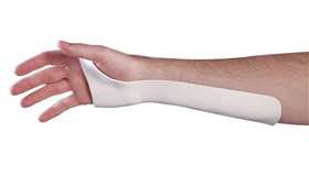 Picture of Wrist Splint Ulnar Gutter Multi-Form Plastic Left or Right Hand White Medium / Large51-223