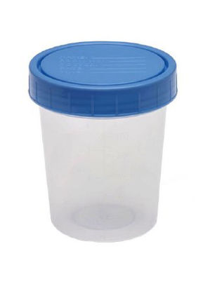 Picture of Graduated Medicine Cup 2 oz. Clear Cup / Blue Lid Plastic DisposableSSK9012A