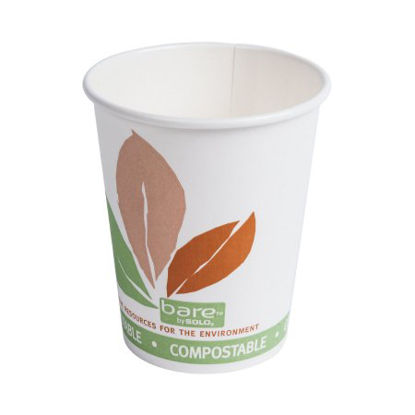 Picture of Drinking Cup Bare® Eco-Forward® 10 oz. Leaf Print Paper Disposable370PLA-J7234