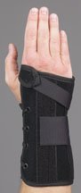 Picture of Wrist Brace Wrist Lacer™ Aluminum / Felt / Suede Right Hand Black X-Large223936