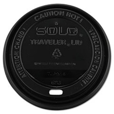 Picture of Travel Drinking Cup Lid Solo® Traveler® Black, Plastic, Hot CupsTLB316-0004