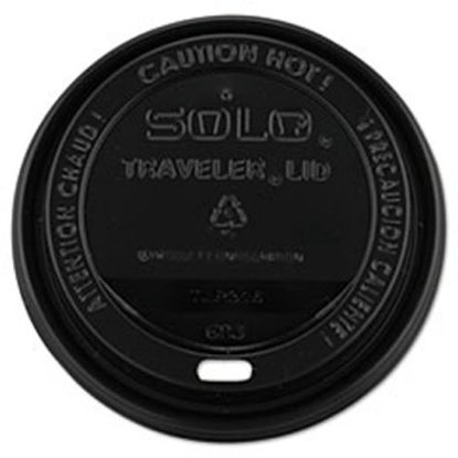 Picture of Travel Drinking Cup Lid Solo® Traveler® Black, Plastic, Hot CupsTLB316-0004
