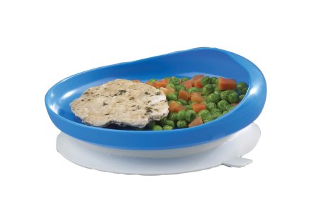 Picture of Scoop Plate with Suction Cup Base FabLife™ Blue Reusable Plastic 6-1/4 Inch Diameter62-0160