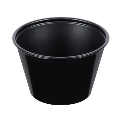 Picture of Souffle Cup Solo® 4 oz. Black Plastic DisposableP400BLK
