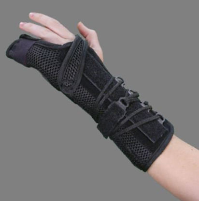 Picture of Boxer Fracture Brace Warrior® Aluminum / Fabric Left Hand Black One Size Fits Most5063-01