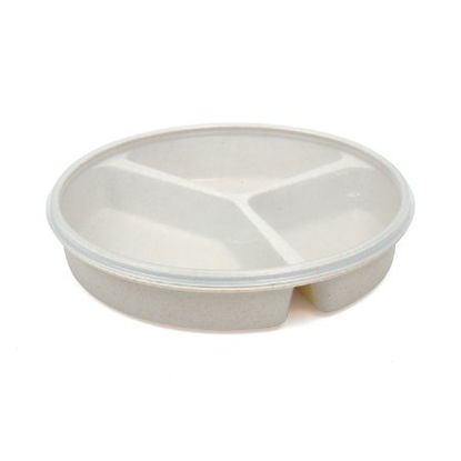Picture of Partitioned Scoop Dish Maddak Sandstone Reusable Plastic 8-1/4 Inch Diameter745270000