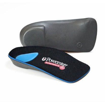 Picture of Powerstep® ProTech Control Orthotic Insert 3/4 Length Size F Polypropylene / EVA / Polyester / VCT® / Poron® Black / Blue / Gray Male 12 to 13 / Female 14 to 15-1/21015-03F