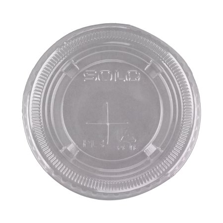 Picture of Drinking Cup Lid Solo® Clear, Pet Plastic, Straw Slot, Cold ApplicationsPL4TSN