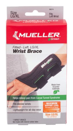 Picture of Wrist Brace Mueller® Green Plastic / Spandex Left Hand Black Large / X-Large86274
