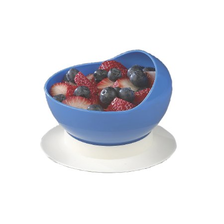 Picture of Scoop Bowl with Suction Cup Base FabLife Blue Reusable Plastic 4-1/2 Inch Diameter62-0150