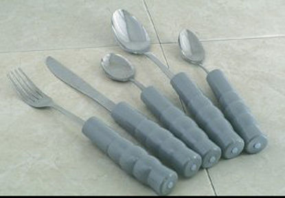 Picture of Fork Weighted Handle Flatware Weighted Gray Stainless Steel8461