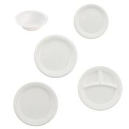 Picture of Partitioned Plate Dart® White Single Use Foam 9 Inch DiameterDCC9CPWQR