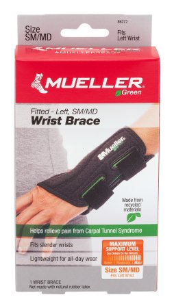 Picture of Wrist Brace Mueller® Green Plastic / Spandex Left Hand Black Small / Medium86272