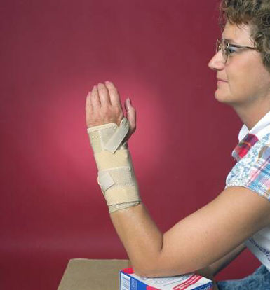 Picture of Wrist Support with Tension Strap Elastic / Plastic Left Hand Beige X-Large1374 BEI XLL