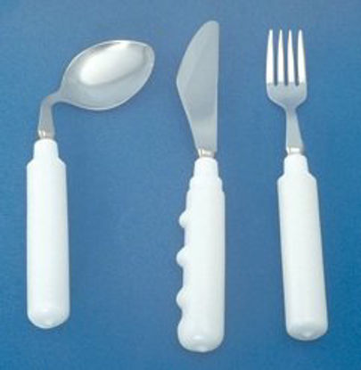 Picture of Soup Spoon Grip-Tight Angled / Left Handed White8804