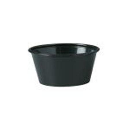 Picture of Souffle Cup Solo® 3.25 oz. Black Plastic DisposableP325BLK