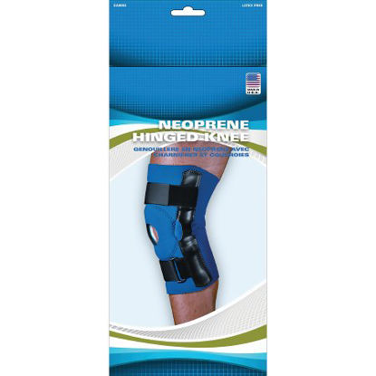 Picture of Knee Brace Sport-Aid™ Large Pull-On / D-Ring / Hook and Loop Strap Closure 15 to 17 Inch Knee Circumference 12-1/2 Inch Length Left or Right KneeSA9063 BLU LG