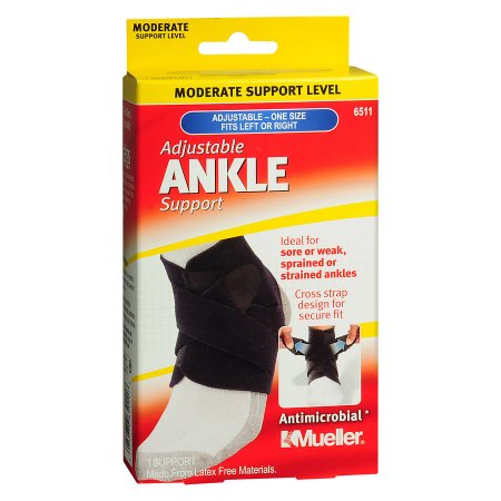 Picture of Ankle Support Mueller® Sport Care® One Size Fits Most Hook and Loop Strap Closure Male 4-1/2 to 13 / Female 6 to 14-1/2 Left or Right Foot6511