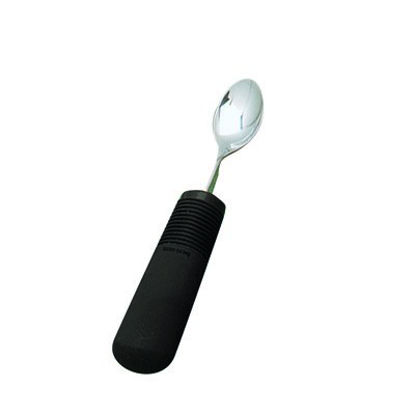 Picture of Small Spoon Good Grips® Right / Left Hand Angled Silver / Black Stainless Steel61-0225