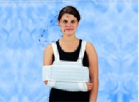 Picture of Shoulder Sling and Swathe DeRoyal® One Size Fits Most Blue Purr Foam Contact Closure9013-00