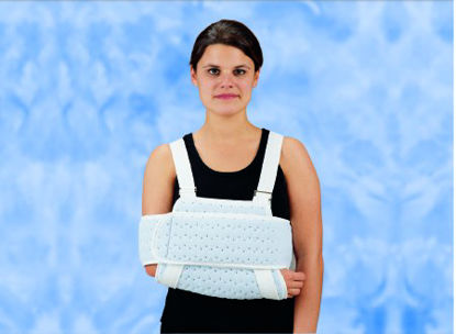 Picture of Shoulder Sling and Swathe DeRoyal® One Size Fits Most Blue Purr Foam Contact Closure9013-00