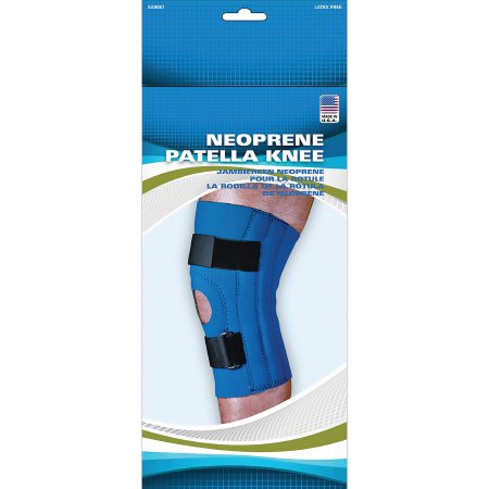 Picture of Knee Brace Sport-Aid™ X-Large Pull-On / D-Ring / Hook and Loop Strap Closure 17 to 19 Inch Knee Circumference 12-1/2 Inch Length Left or Right KneeSA9067 BLU XL