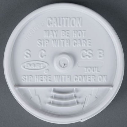 Picture of Drinking Cup Lid Dart® Solo® White, Sip Through, Plastic10UL