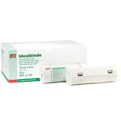 Picture of Compression Bandage Idealbinde 6 Inch X 5 Yard High Compression Clip Detached Closure White NonSterile559775